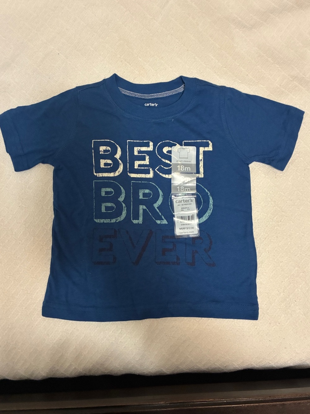 Carter's Blue 'Best Bro Ever' Short Sleeve Tee
